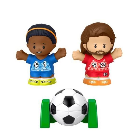 Fisher-Price Other - 🐣 BECKHAM & MIA FISHER PRICE LITTLE PEOPLE Soccer Coach & Player w Ball
